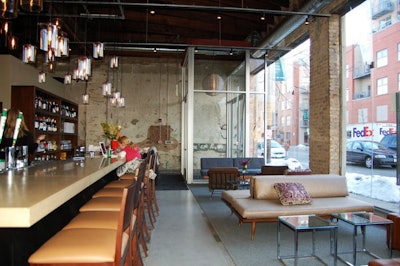 Union Pizzeria's full bar, which specializes in American and Belgian microbrews, can seat 20.