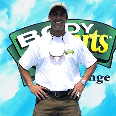Survivor II's Colby Donaldson was M.C. at a Bryant Park promotional event for Body Smarts, a new candy from Adams, a division of Pfizer.