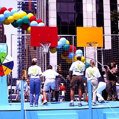 Contestants competed in a series of relay races and trivia contests on a stage designed by GCI Group and produced in part by Anderson Hannant.