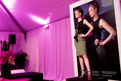 Models posed beside their life-size portraits from the pages of Fashion Washington at the magazine's launch party.