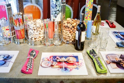 Kravet Inc.'s table featured a variety of clear containers, each storing a different kind of shell.
