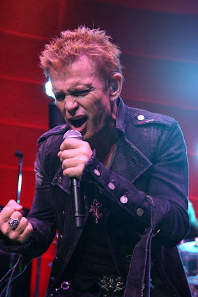 Billy Idol performed for the crowd.