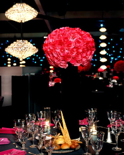 La Premier called on 30 floral designers to help create 650 arrangements of roses.