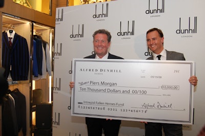 Alfred Dunhill presented both Morgan and Deutsch with $10,000 checks for their chosen charities.