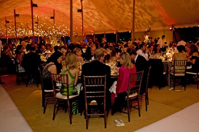 The Harvest Ball hosted 620 guests for a Calihan-catered dinner inside a tent on the Chicago Botanic Garden's esplanade.