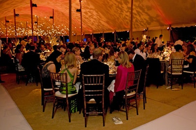 The Harvest Ball hosted 620 guests for a Calihan-catered dinner inside a tent on the Chicago Botanic Garden's esplanade.