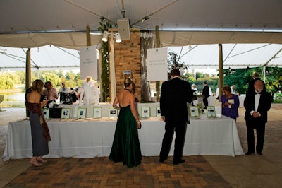 The cocktail reception featured a silent auction and an indoor-outdoor option.