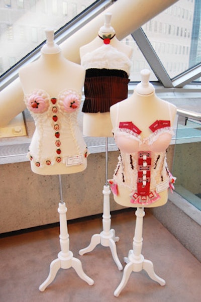 The Corsets & Courses program included 16 corset designs, on display and worn by women at the event.