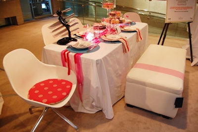 HGTV designer Lisa Canning created a table called 'Girls Night In' for the 'Wine, Dine, and Design' auction.