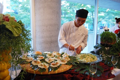 Elaine Wong, the chef at Le Royal Meridien King Edward Hotel, served citrus-cured salmon with a ginger and scallion chimichurri.