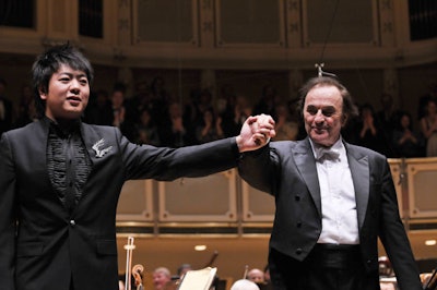 Chinese pianist Lang Lang performed with the Chicago Symphony Orchestra at the gala concert.