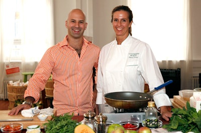 Chef Deborah Racicot demonstrated how to cook quiche and spoke about how the healthy ingredients are good for the skin and body.