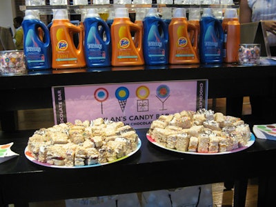 Dylan's Candy Bar placed a spread of Rice Krispie squares alongside bottles of Tide and Downy Total Care.