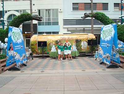 The tour made one of its California stops at Santa Monica's Third Street Promenade, where shoppers received the free desserts throughout the afternoon.
