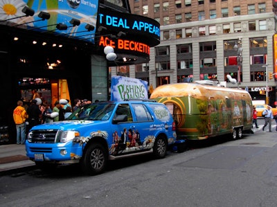 The Times Square location brought the Daisies trailer a clientele of morning commuters and tourists checking out ABC's Good Morning America studios.