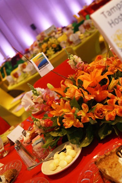 The organization's logo was featured in each table's centerpiece.