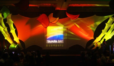 Tampa Bay & Company's logo was projected on the walls of the convention center.