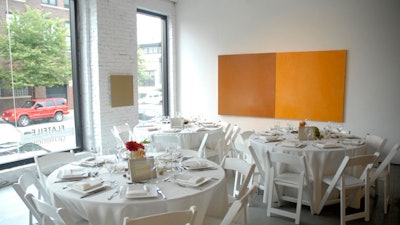 Flatfile Galleries' 6,000-square-foot space can accommodate between 100 and 250 guests for seated events or receptions.