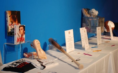 The more than 100 silent auction items available included sports and movie memorabilia.
