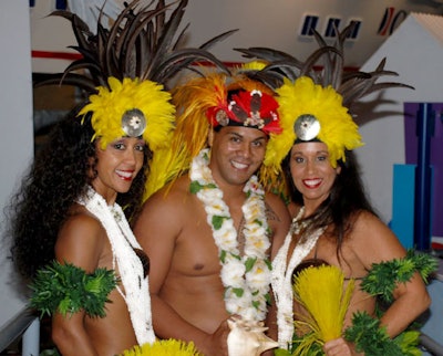 The Aloha Islander Dancers performed at the second level Beach Bash.