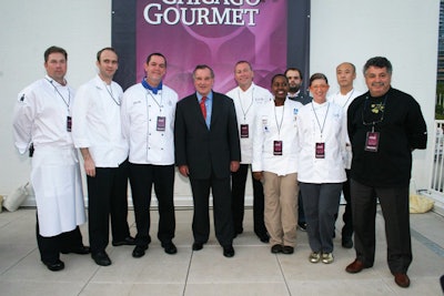Mayor Daley posed with several chefs from the Chicago Sister Cities program at the opening-night reception.