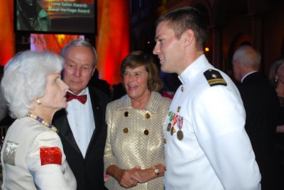 Roberta McCain chatted with Arnold and Kit Palmer and former Bachelor Andy Baldwin at the event.