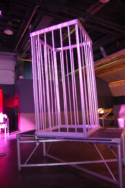 Seneca College student Michael Taggart built four dance cages serve as decor.