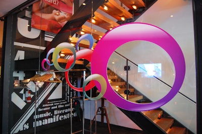 Creative Visual Solutions designed decals and mobiles of the Microsoft Advertising logo for the event.