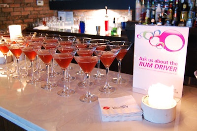 Microsoft paid tribute to the DRIVEpm ad network by creating a signature cocktail called the Rum Driver, which featured pomegranate juice, sour apple and an edible flower.