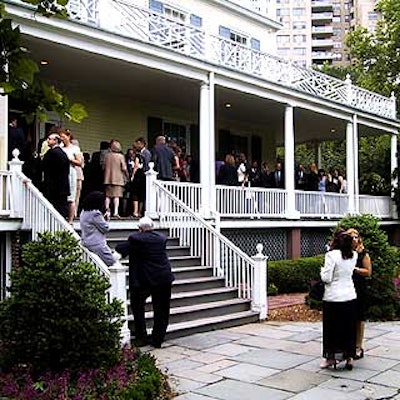 At the beginning of Travel & Leisure's World's Best awards party and ceremony, guests mingled on Gracie Mansion's back porch.