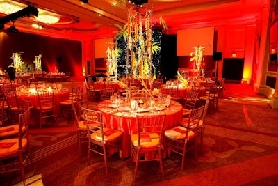 The Mandarin Oriental's ballroom held the event's 250 guests for dinner, presentations, and dancing.