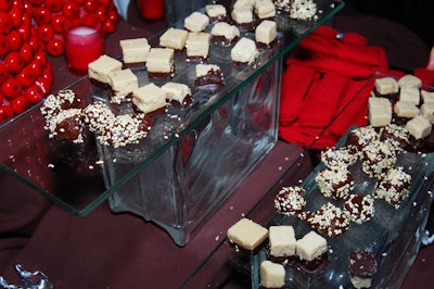 Food stations, buffets, and passed hors d'oeuvres allowed guests to sample more food.