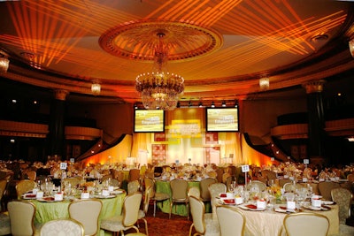 InterContinental Chicago's grand ballroom, decked out in AARP's signature autumnal colors, welcomed 350 guests and honorees.