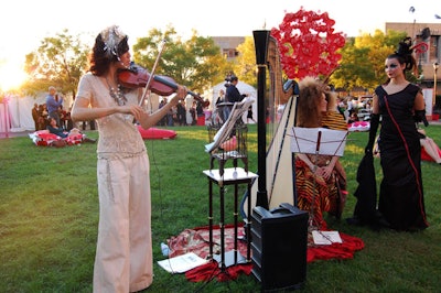 At the Target welcome center—where guests checked in for Meatpacking Uncorked—an opera singer supplied by Sotu Productions entertained alongside a harpist and a violinist.