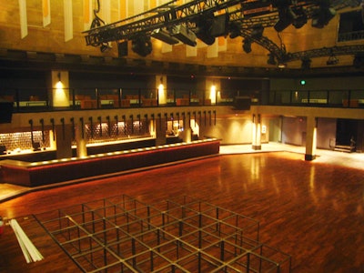 A large dance floor takes over the second level.