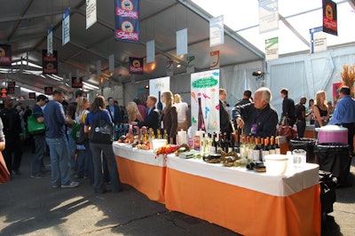 In addition to restaurants, food and alcohol purveyors also passed out samples.