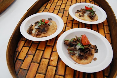 Crave on 42nd served duck confit and wild mushroom tostadas.