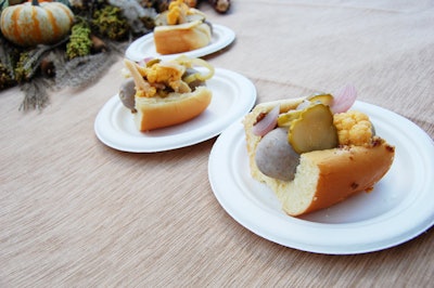 Cookshop dished out hearty Hampshire pork bratwursts with chow chow and brown ale mustard.