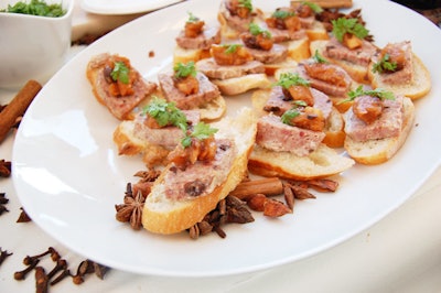 Beacon Restaurant & Bar served foie gras and duck terrine with cinnamon quince chutney.