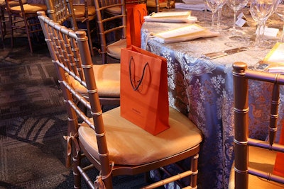 Gift bags for each guest consisted of Hermès fragrances and a CD of the evening's featured performer, Anne-Sophie Mutter.