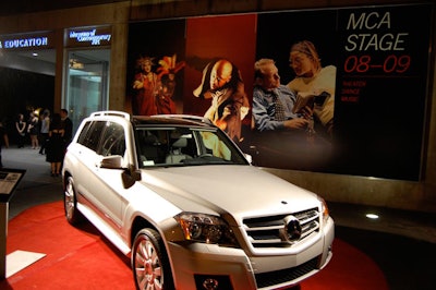 Event sponsor Mercedes-Benz showcased a new vehicle outside the museum.