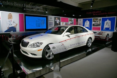 A Mercedes vehicle promoted the Key to the Cure cause.