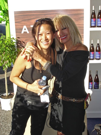 Caryl Chinn served as lead event producer on behalf of Karlitz & Company and deserves credit for a smooth and stylish Grand Tasting tent. She is here at the festival kickoff with Betsey Johnson.