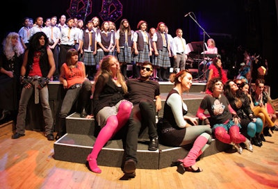 The 25-member Rock For Kids choir performed classic songs such as Queen's 'We Will Rock You.'
