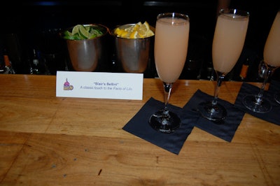 'Blair's Bellini' from The Facts of Life joined Friends' 'Monica's Mojito' and 'Carrie's Cosmo' from Sex and the City as the night's signature drinks.