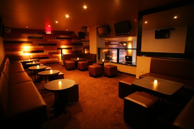 The balcony-level area, which has its own bar, is available for private groups.