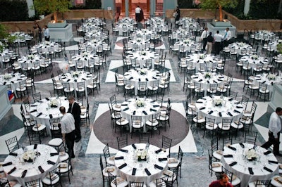 Some 500 guests sat for dinner in the library's winter garden, where speeches and the awards presentation also took place.