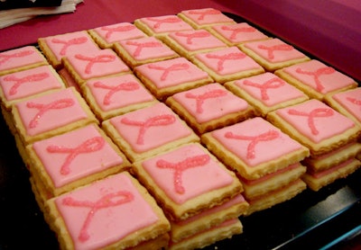 Couture Confections served a variety of pink-ribbon-decorated cookies on the third floor.
