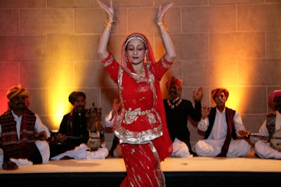 A traditional Indian dancer entertained with the Rupayan Ensemble in an after-dinner performance.