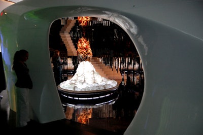 Lee Bul's 'Light Years' installation occupies a small nook inside the curvilinear container.